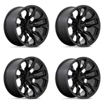 Set 20" Fuel D804 Flame 20X10 5X5 -18MM Blackout Wheels Lifted For Jeep Rims New. Price: $1840.00.
