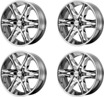 Set 4 American Racing AR893 Mainline 18X8.5 6X5.5 Chrome Wheels 18" 30MM Rims New. Price: $1708.00.