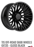 Tis 566B Wheels 24X12 (-44, 6X139.7, 106.2) Black Rims Set Of New. Price: $2000.00.