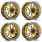 Set 16" Vision 478 Alpine Gold Machined Lip 16X8 Wheels 5X4.25 (5X108) 38MM Ri New. Price: $846.40.