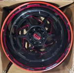 (qty 1) Grid GD14 Gloss Black W/red Milled Wheel Rim 24X10 5X127/139.7 -76MM New. Price: $237.59.