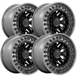 (set Of 4) Rhino Alpha 17X9 5X5" +0MM Black/gunmetal Wheels Rims 17" Inch New. Price: $1452.00.