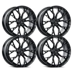 (SET-4) Dolce Aria 20X8.5 5X112 28MM Gloss Black Wheels Rims Inch New. Price: $1440.00.