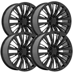 (set Of 4) Oe Concepts C37 V Platinum 20X9 6X5.5" +28MM Gloss Black Wheels Rims New. Price: $1200.00.