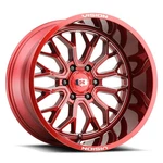 One 20X12 Vision 402 Riot 8X6.5/8X165.1 -51 Red Milled Wheel Rim 125.2 New. Price: $438.42.