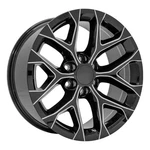 22" Oe Wheels CV98B Black W/ Milled Edge 22X9 6X5.5 Rim 24MM For Chevy Gmc New. Price: $410.00.