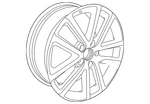 Genuine Volkswagen Wheel Alloy 5K0-601-025-P-88Z New. Price: $573.92.