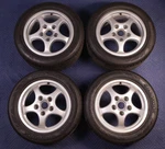 Used Oem Porsche 16X6J 8J Wheels W/ Hankook Ventus Tires 911 964 944 Cup Design. Price: $999.00.