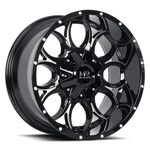Hardrock Offroad H713 Horseshoe Wheels 22X10 (-25, 5X150) Black Rims Set 4 New. Price: $1532.00.
