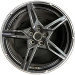 Rear Chevrolet Black Machined Lip Corvette Wheel 20X11 2020-2025 Alloy 14008B Used. Price: $158.06.