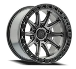 17" Arena Mission 17X9 5X5 -12MM Wheel Satin Gunmetal Center Black Lip Rim New. Price: $398.89.