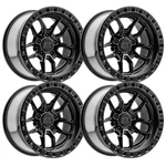 (SET-4) Arena Hustle 20X9 6X135 20MM Satin + Gloss Black Wheels Rims Inch New. Price: $1800.00.