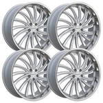 (SET-4) Ravetti M15 20X8.5 5X114.3 35MM Silver Chrome Lip Wheels Rims Inch New. Price: $1264.00.