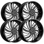 (qty 4) Massiv 924 Tsunami 26X9.5 5X115/5X120 +25MM Black/machined Wheels Rims New. Price: $1976.00.