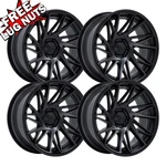 (SET-4) Fuel FC405 Dynamo 24X10 6X139.7 Matte+gloss Black 0MM Wheels Rims 24" New. Price: $2280.00.