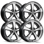 (SET-4) Ridler 652 18X9.5 5X139.7 0MM Black Machined Wheels Rims Inch New. Price: $999.00.