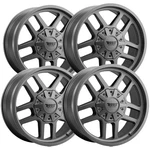 (set 4) Thret Off-road 809 Radar 20X10 5X5"/5X5.5" +0MM Gunmetal Wheels Rims New. Price: $1400.00.