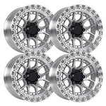 (SET-4) Lock Offroad Commando 17X9 6X135 0MM Machine Clear Wheels Rims Inch New. Price: $1152.00.