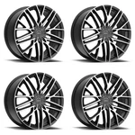 Set 22" Motiv 437MB Maven 22X9 Machined Black Wheels 5X115 5X120 20MM Rims New. Price: $1244.11.