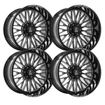 (SET-4) Axe Kratos 26X14 6X135/6X139.7 -76MM Black Milled Wheels Rims Inch New. Price: $3100.00.