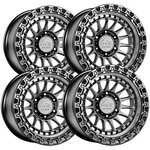 (set 4) Lock Off-road Mojave 17X9 6X5.5" -12MM Gunmetal Wheels Rims 17" Inch New. Price: $1152.00.
