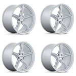 Set 20" Foose F174 CF8 20X11 5X120 Gloss Silver Wheels 43MM Rims New. Price: $1032.00.
