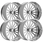 (4) Fittipaldi Offroad FTF504 24X14 6X5.5" -76MM Polished Wheels Rims 24" Inch New. Price: $5220.00.