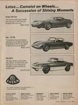 1972 Lotus Europa Twin-cam Elan +2S 130 Sprint Camelot Wheels Vintage Ad Used. Price: $9.99.