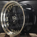 Mst MT-07 18X8.5 18X9.5 +20 Staggered 5X114.3 Spokes Black Machine Lip Wheel New. Price: $975.50.