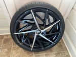 (4) Mazzi 377 Freestyle 20X8.5 5X4.5" +35MM Black/machined Wheels Rims 20" Inch Used. Price: $500.00.