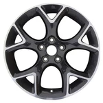 Refurbished Machined And Painted Black Aluminum Wheel 17 X CV6Z1007JCP Remanufactured. Price: $200.66.