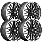 (set Of 4) Staggered-us Mags U138 Santa Cruz 22" 5X5" Gloss Black Wheels Rims New. Price: $2204.00.