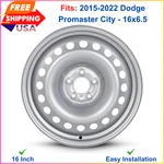 New Wheel For 2015-2022 Dodge Promaster City 16 Inch Silver Steel Rim Painted. Price: $143.31.