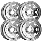 (set Of 4) Pacer 28GA Spoke Trailer 15X6 5X4.5" +0MM Galvanized Wheels Rims New. Price: $343.96.