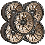 (set 5) Hardrock Off-road H106 17X9 5X5" -12MM Bronze Wheels Rims 17" Inch New. Price: $1125.00.