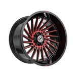 Off-road XF-239 Gloss Black & Red Machined 20X9 8X165.1/8X170 125.2 Hub Used. Price: $277.00.