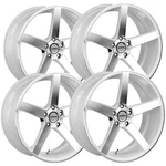 (4) Strada S35 Perfetto 20X8.5 5X4.5" +35MM White/machined Wheels Rims 20" Inch New. Price: $1292.00.
