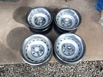 Set Of Four 15X8 Rally Wheels Chevrolet C10 Silverado Rims Used. Price: $765.00.