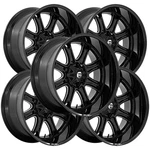 (5) Fuel D853 Darkstar 22X10 6X135/6X5.5" +10 Black/milled Wheels Rims 22" Inch New. Price: $2750.00.