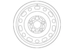 Genuine Mazda Wheel Steel 9965-D1-6560 New. Price: $127.97.