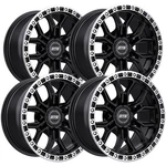 (set Of 4) Dropstar Trail Series 608MSB 17X9 6X135 +0 Machined/black Wheels Rims New. Price: $1148.00.