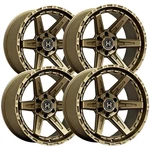 (set Of 4) Hardcore HC107 Taxcut 20X10 6X135/6X5.5" -19MM Bronze Wheels Rims New. Price: $1516.00.