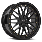 (1) 17X8 Vors VR8 5X114.3 +35 All Black Gold Rivet Wheel New. Price: $210.00.