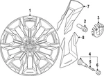 Genuine Bmw Wheel Alloy 36-11-5-A32-503 New. Price: $906.05.