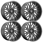 (SET-4) Vision 404 Brawl 22X10 6X5.5 6X139.7 -19MM Satin Black Wheels Inch New. Price: $1083.00.