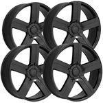 (set Of 4) Replica FR37 Texas Edition 24X10 6X5.5" +31MM Gloss Black Wheels Rims New. Price: $1632.96.