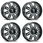 Set 4 16" Vision 375 Warrior Gloss Black 16X8 Wheels 6X5.5 (6X139.7) 0MM Rims New. Price: $680.80.