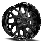 20X10 Luxxx LHD8 Gloss Black Lip Satin Face Wheel 5X5-5.5 (-12MM) New. Price: $400.00.