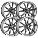 (set Of 4) Staggered Ridler 650 F:17X7,R:17X8 5X4.75" +0MM Gunmetal Wheels Rims New. Price: $1033.96.