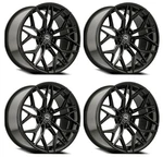 Set 4 22" Select Syndicate Satin Black 22X9 Wheels 5X120 38MM Rims New. Price: $2252.00.